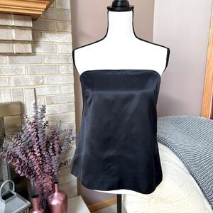 A.L.C. Ani Satin Strapless Top - Deep Navy